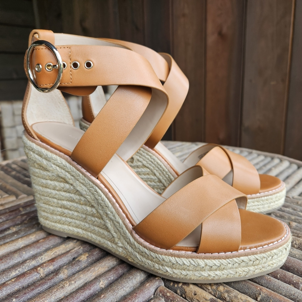 BNWOB Banana Republic Espadrille Wedge Heel Platform Sandals Sz. 8